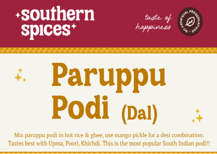 Paruppu Podi Premium (Dal)<br>100/ 200/ 400 Grms
