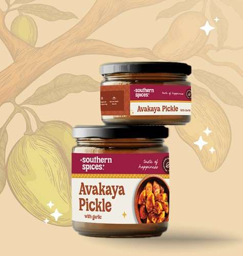 Avakaya Pickle with Garlic  <br>100 / 200 / 400 Grms